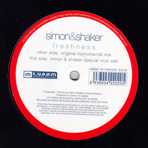 Simon & Shaker - Freshness Part One | T.U.S.O.M. Recordings (USM020) - 4
