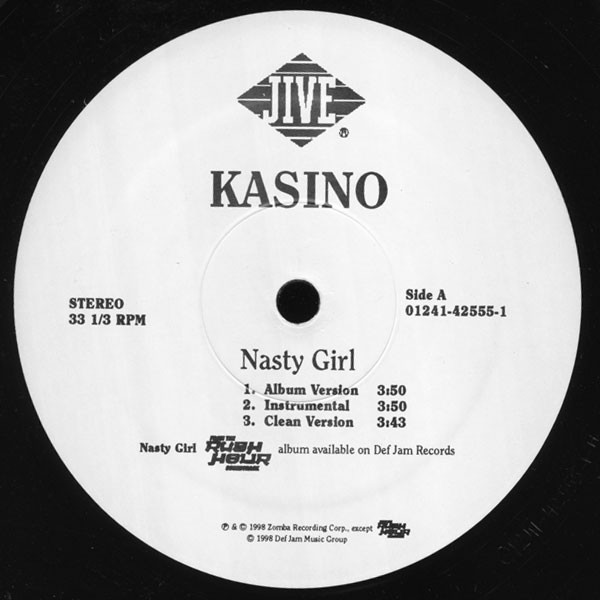 Kasino - Nasty Girl / Men Of Respect | Jive (01241-42555-1) - 3 Kasino - Nasty Girl / Men Of Respect | Jive (01241-42555-1) - 3