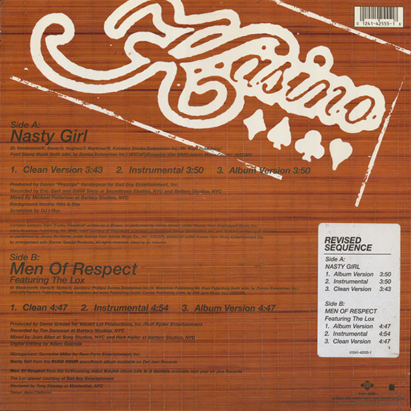 Kasino - Nasty Girl / Men Of Respect | Jive (01241-42555-1) - 2 Kasino - Nasty Girl / Men Of Respect | Jive (01241-42555-1) - 2