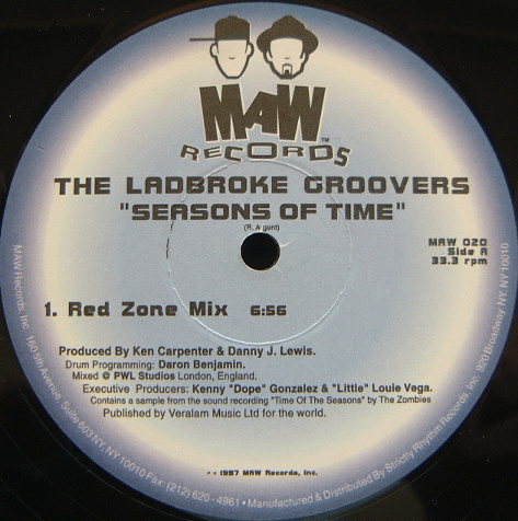 The Ladbroke Groovers - Seasons Of Time | MAW Records (MAW 020) - 2