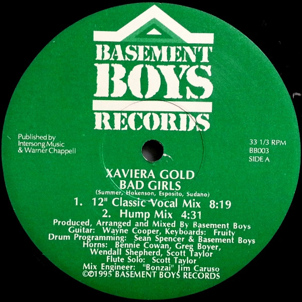 Xaviera Gold - Bad Girls | Basement Boys Records (BB003) - 2