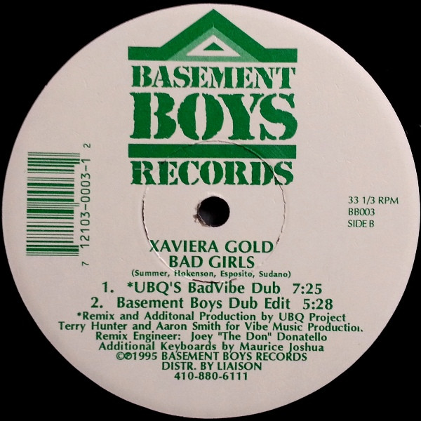 Xaviera Gold - Bad Girls | Basement Boys Records (BB003) - 3