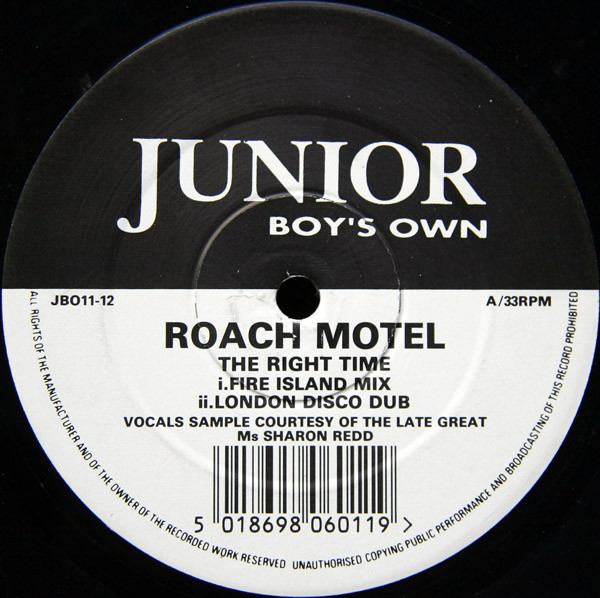 Roach Motel - The Right Time / Movin' On | Junior Boy's Own (JBO11-12) - main