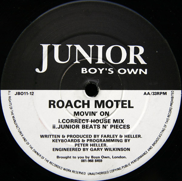Roach Motel - The Right Time / Movin' On | Junior Boy's Own (JBO11-12) - 2
