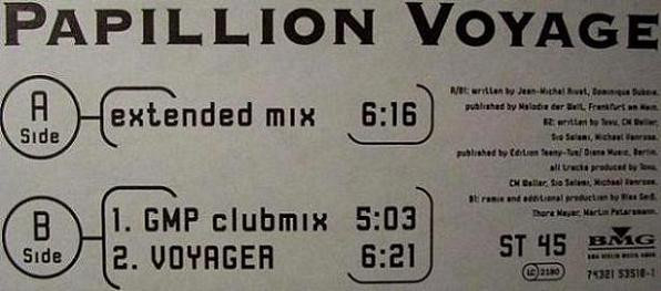 Papillon - Voyage | BMG Berlin Musik GmbH (74321 53518 1) - 3