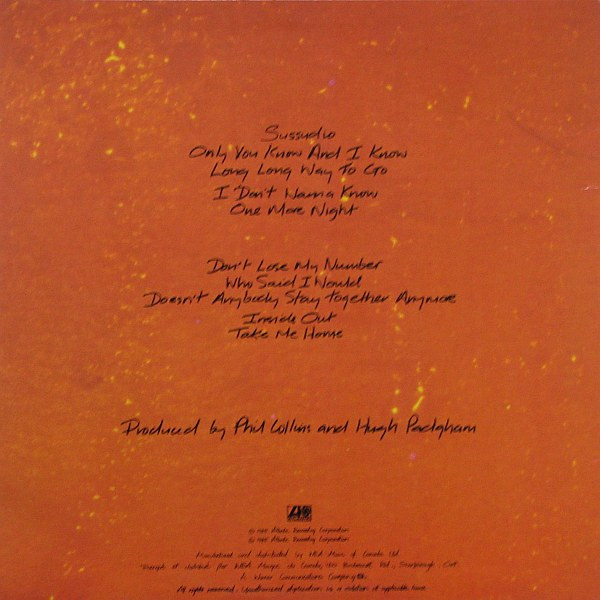 Phil Collins - No Jacket Required [Vinyl] | Atlantic (78 12401) - 2