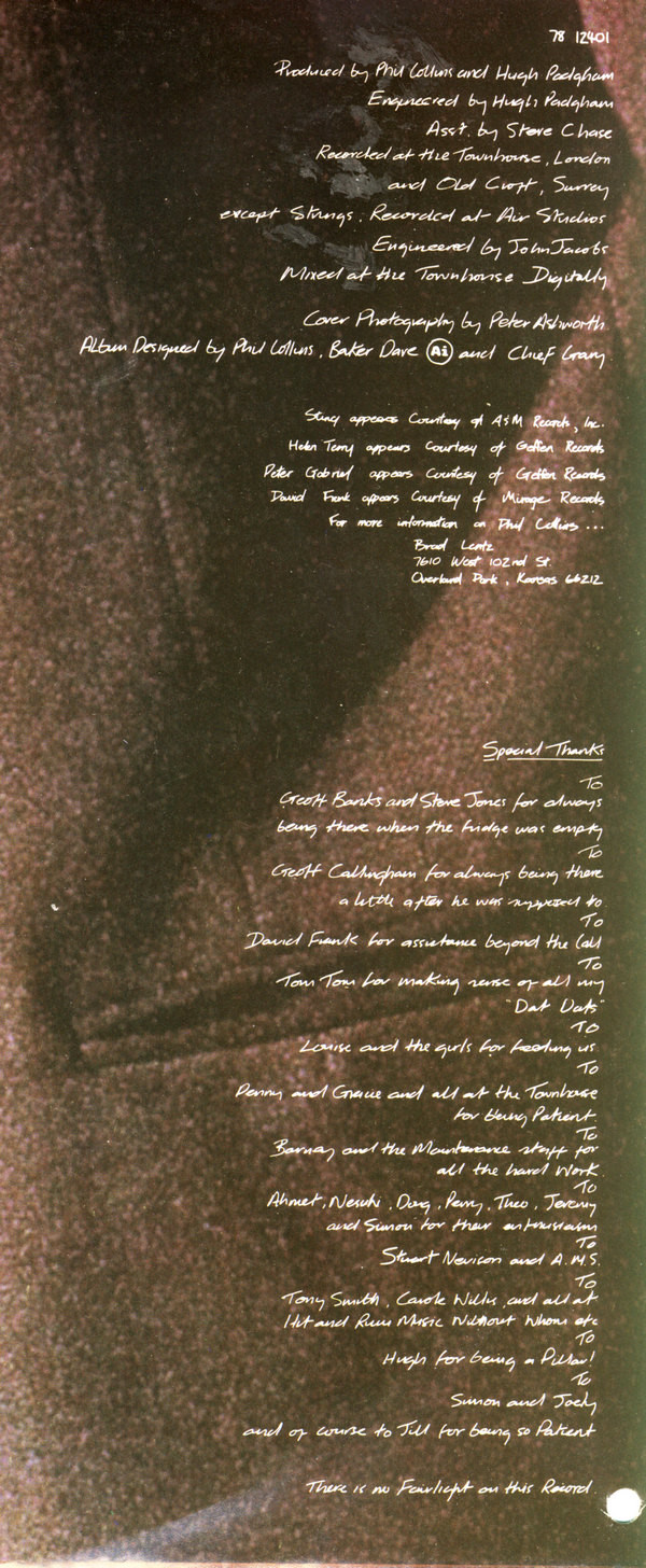 Phil Collins - No Jacket Required [Vinyl] | Atlantic (78 12401) - 6