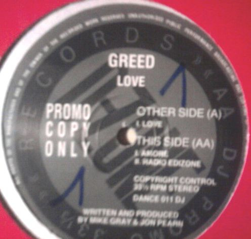 Greed - Love | D-Zone Records (DANCE 011 DJ) - main