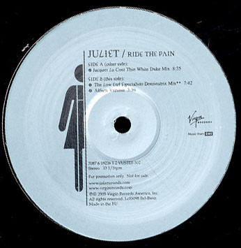 Juliet - Ride The Pain | Virgin (VUSTDJ 302) - main