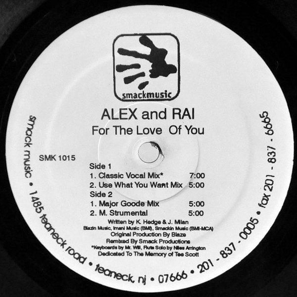 Alexander Hope And Rainie Lassiter - For The Love Of You | Smack (SMK 1015) - main