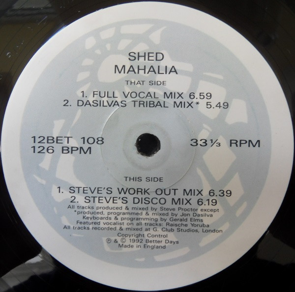 Shed - Mahalia (In That Morning) | Better Days (12BET 108)