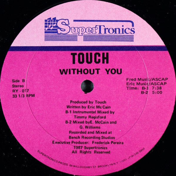 Touch - Without You | Supertronics (RY-017) - 2