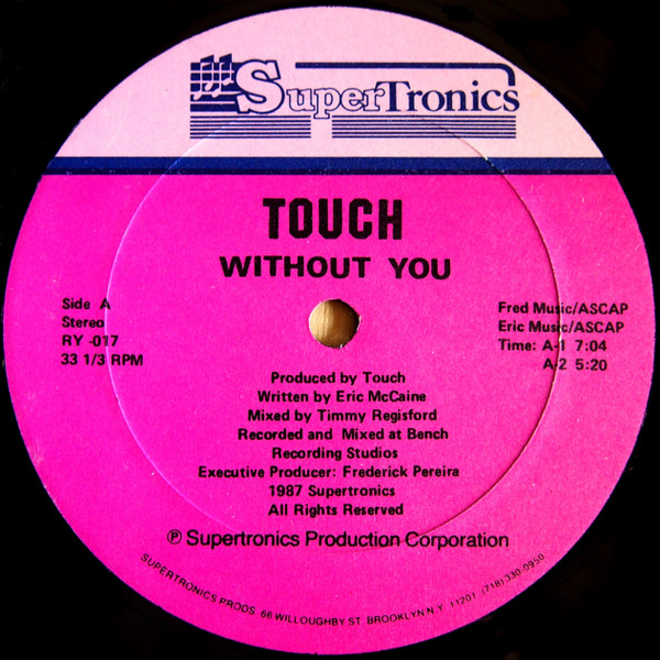 Touch - Without You | Supertronics (RY-017) - main