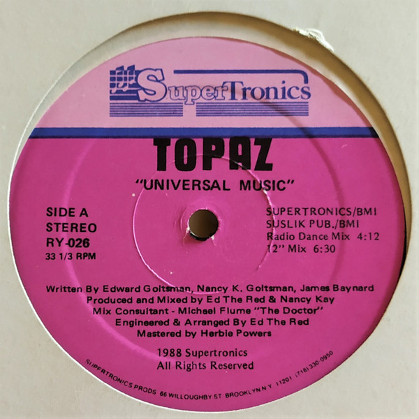 Topaz - Universal Music | Supertronics (RY-026)