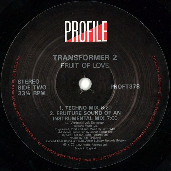 Transformer 2 - Fruit Of Love | Profile Records (PROFT 378) - 4 Transformer 2 - Fruit Of Love | Profile Records (PROFT 378) - 4