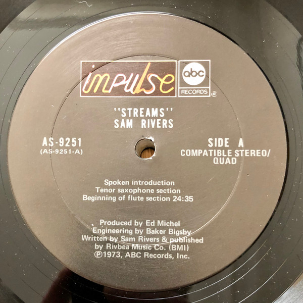 Sam Rivers - Streams | Impulse! (AS-9251) - 4 Sam Rivers - Streams | Impulse! (AS-9251) - 4