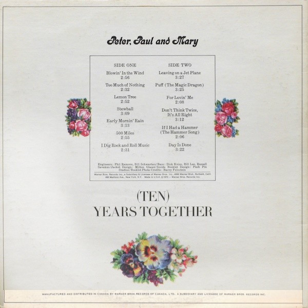 The Best Of Peter, Paul And Mary: (Ten) Years Together
