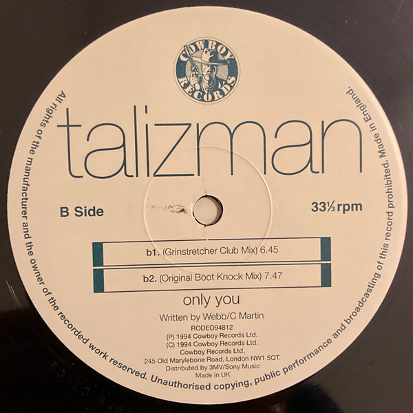 Talizman - Only You | Cowboy Records (RODEO94812) - 4