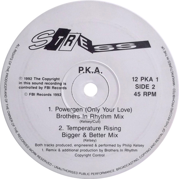 PKA - Powergen (Only Your Love) | Stress Records (12 PKA 1) - 4 PKA - Powergen (Only Your Love) | Stress Records (12 PKA 1) - 4