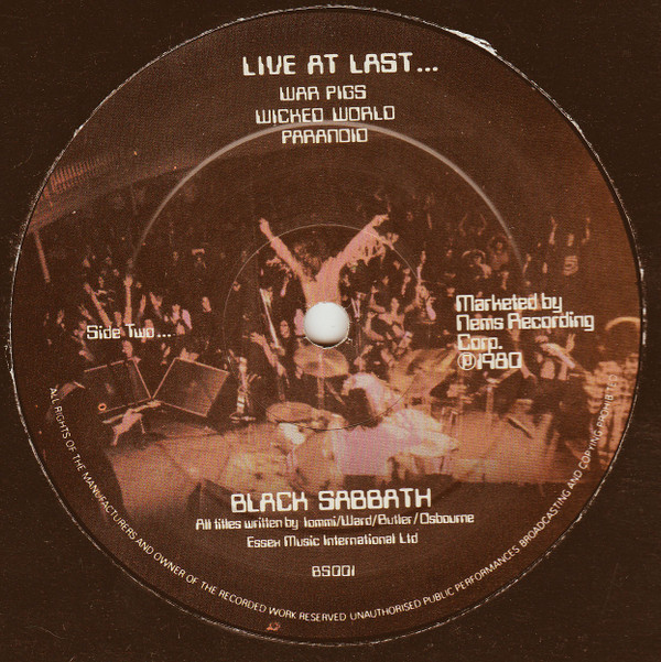 Black Sabbath - Live At Last | Nems (BS 001) - 4 Black Sabbath - Live At Last | Nems (BS 001) - 4