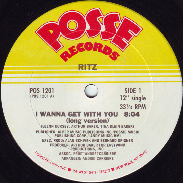 Ritz - I Wanna Get With You | Posse Records (POS 1201) - main