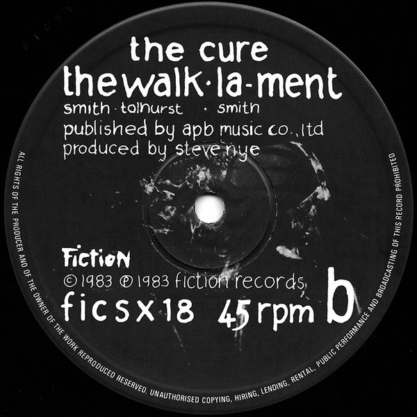 The Cure - The Upstairs Room / The Dream / The Walk / Lament | Fiction Records (ficsx 18) - 4 The Cure - The Upstairs Room / The Dream / The Walk / Lament | Fiction Records (ficsx 18) - 4