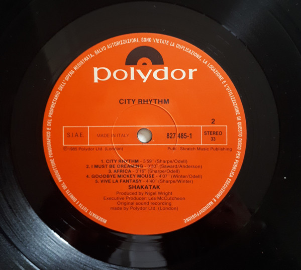 Shakatak - City Rhythm | Polydor (827 485-1) - 6