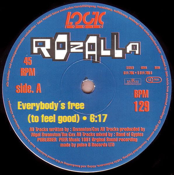 Rozalla - Everybody's Free (To Feel Good) | Logic Records (614 796) - 3 Rozalla - Everybody's Free (To Feel Good) | Logic Records (614 796) - 3