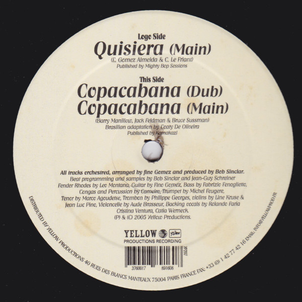 Salomé De Bahia - Copacabana | Yellow Productions (YP 207) - 3 Salomé De Bahia - Copacabana | Yellow Productions (YP 207) - 3