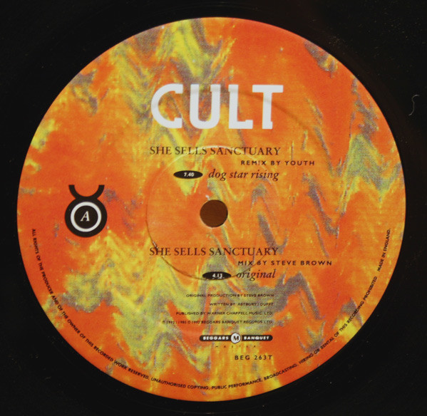 The Cult - Sanctuary MCMXCIII Mixes | Beggars Banquet (BEG 263 T) - 3