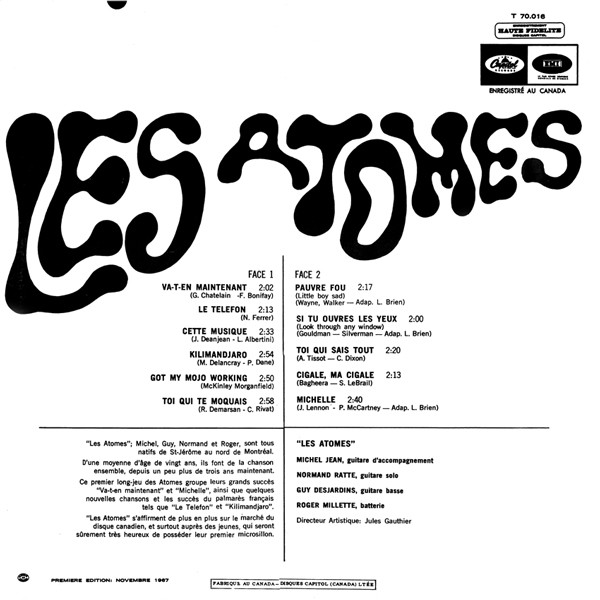 Les Atomes - Va T'En Maintenant | Capitol Records (T 70.016) - 2 Les Atomes - Va T'En Maintenant | Capitol Records (T 70.016) - 2