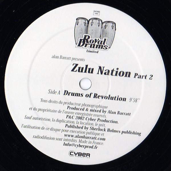 Alan Barratt - Zulu Nation Part 2 | Royal Drums (DRUM LTD 002)