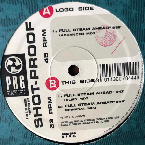 Shot-Proof - Full Steam Ahead | PRG (Progressive Motion Records) (PRG7044) - 3 Shot-Proof - Full Steam Ahead | PRG (Progressive Motion Records) (PRG7044) - 3