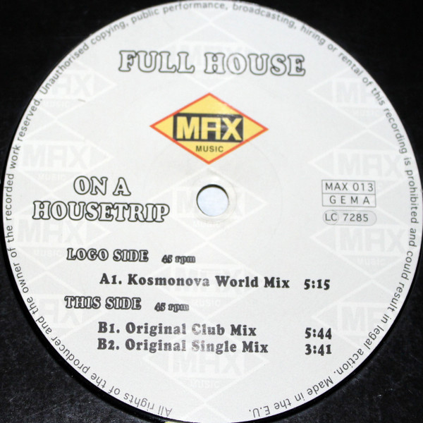 Full House - On A Housetrip | Max Music (MAX 013) - 2 Full House - On A Housetrip | Max Music (MAX 013) - 2