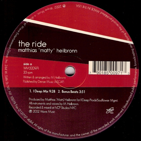 Matthias Heilbronn - The Ride | Wave Music (WM50097-1) - 2
