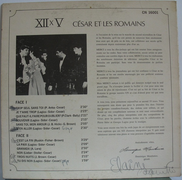César Et Les Romains - XII x V | Citation (CN-16001) - 2