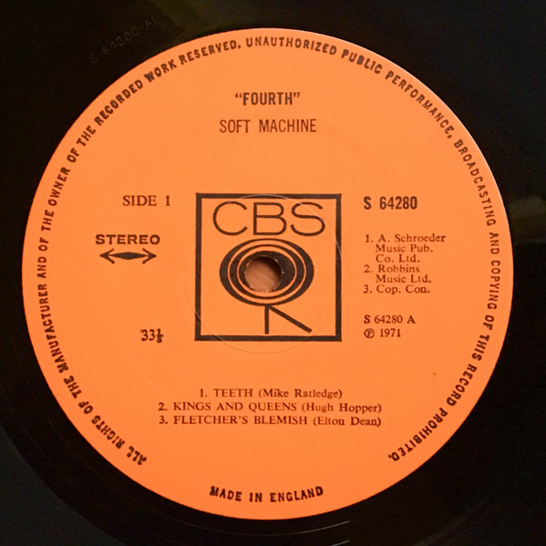 Soft Machine - Fourth | CBS (S 64280) - 3 Soft Machine - Fourth | CBS (S 64280) - 3
