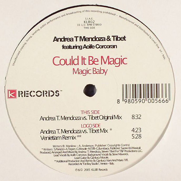 Andrea T. Mendoza & Tibet Featuring Aoife Corcoran - Could It Be Magic (Magic Baby) | K Records (KLR02)