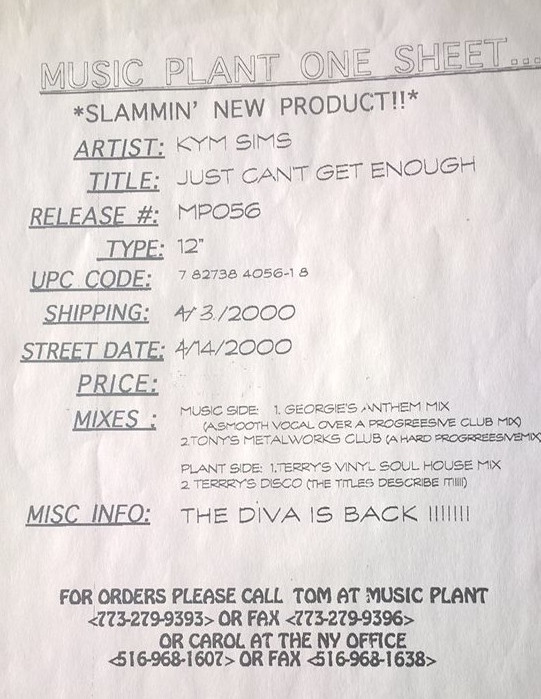 Kym Sims - Just Can't Get Enough | Music Plant (MP056) - 2