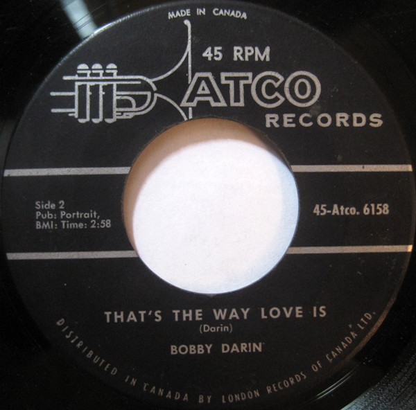 Bobby Darin - Beyond The Sea / That's The Way Love Is | Atco Records (45-Atco. 6158) - 2 Bobby Darin - Beyond The Sea / That's The Way Love Is | Atco Records (45-Atco. 6158) - 2
