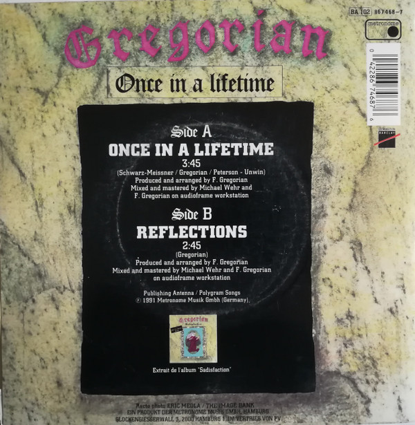 Gregorian feat. Sisters Of Oz - Once In A Lifetime | Barclay (867 468-7) - 2 Gregorian feat. Sisters Of Oz - Once In A Lifetime | Barclay (867 468-7) - 2