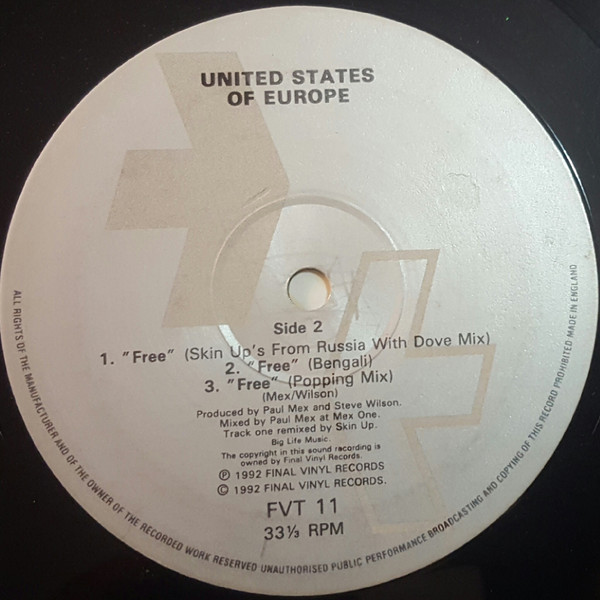 United States Of Europe - Free | Final Vinyl (FVT 11) - 4 United States Of Europe - Free | Final Vinyl (FVT 11) - 4