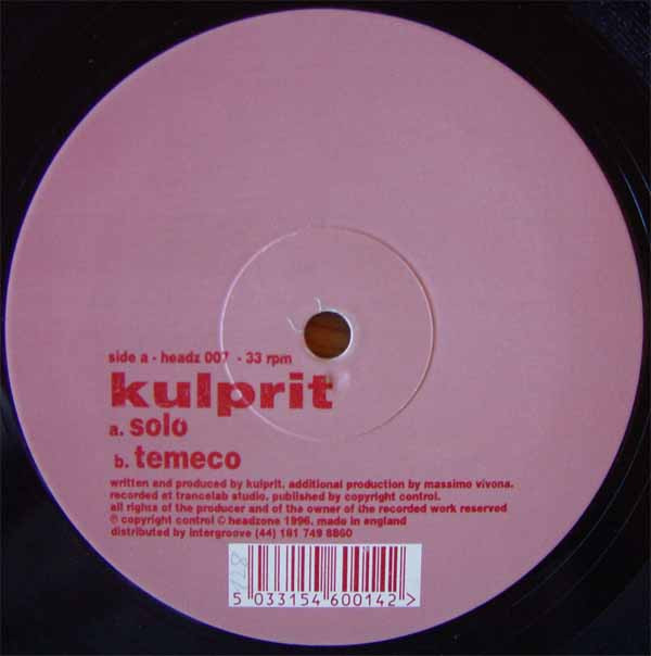 Kulprit - Solo | Headzone (headz 007) - main