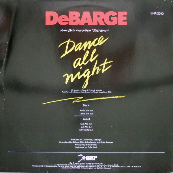 DeBarge - Dance All Night | Striped Horse (SHR 2010) - 2
