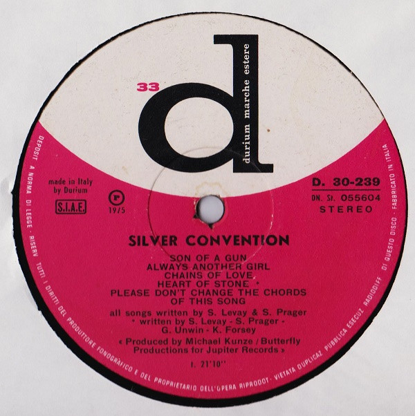 Silver Convention - Silver Convention | Durium (D. 30-239) - 4