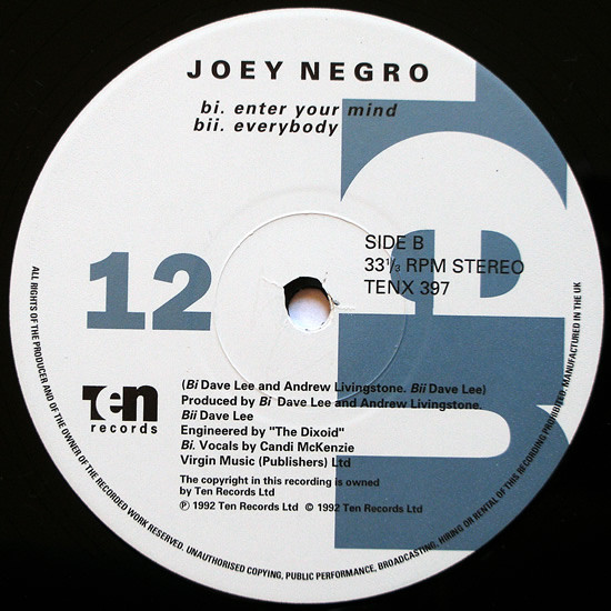 Joey Negro - Enter Your Fantasy EP | 10 Records (TENX 397) - 4 Joey Negro - Enter Your Fantasy EP | 10 Records (TENX 397) - 4
