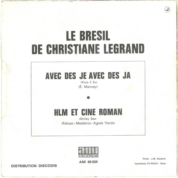 Christiane Legrand - Avec Des Je Avec Des Ja / HLM Et Cine Roman | AMI Records (86 028) - 2