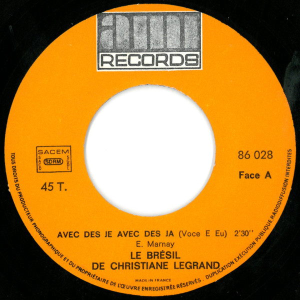 Christiane Legrand - Avec Des Je Avec Des Ja / HLM Et Cine Roman | AMI Records (86 028) - 3