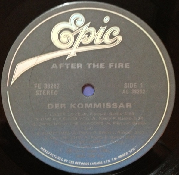 After The Fire - Der Kommissar | Epic (FE 38282) - 3