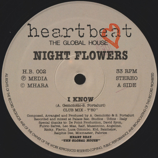 Night Flowers - I Know | Heartbeat (H.B. 002)